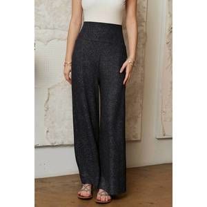NEW DAVI & DANI sparkle luxe wide leg pants in midnight